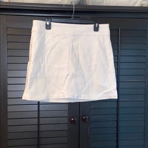 White mini skirt